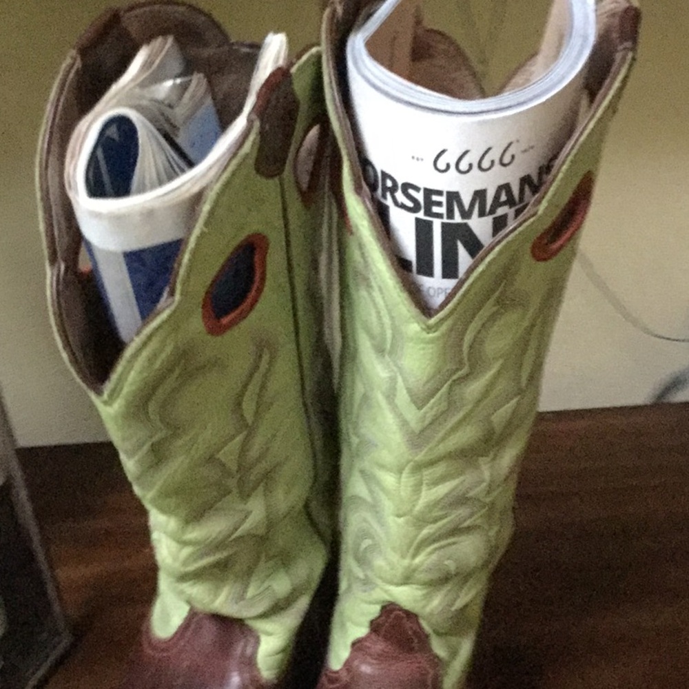 Tony lama buckaroo cowboy rodeo cowgirl festival boots tall ranch horse riding - Picture 3 of 14